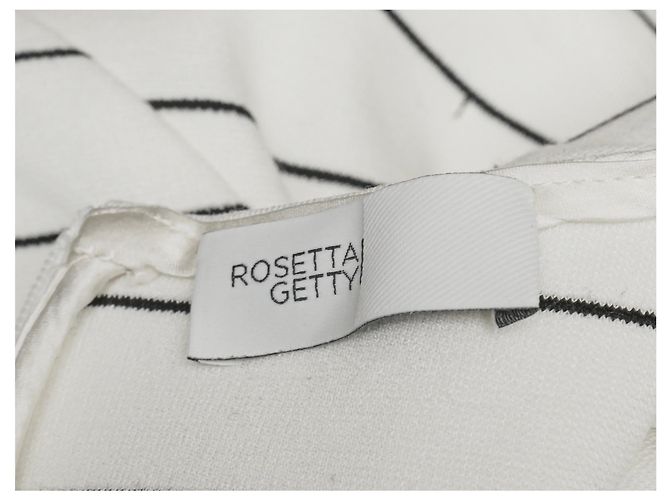 Autre Marque Robe rayée Rosetta Getty White & Black Taille US S Blanc - vue 4