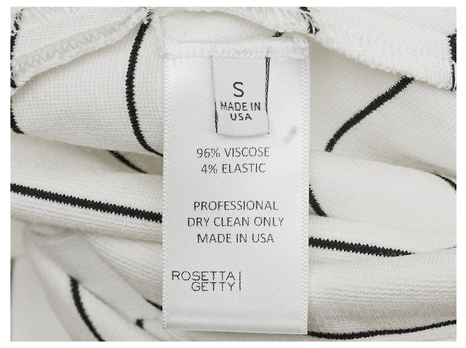 Autre Marque Robe rayée Rosetta Getty White & Black Taille US S Blanc - vue 5