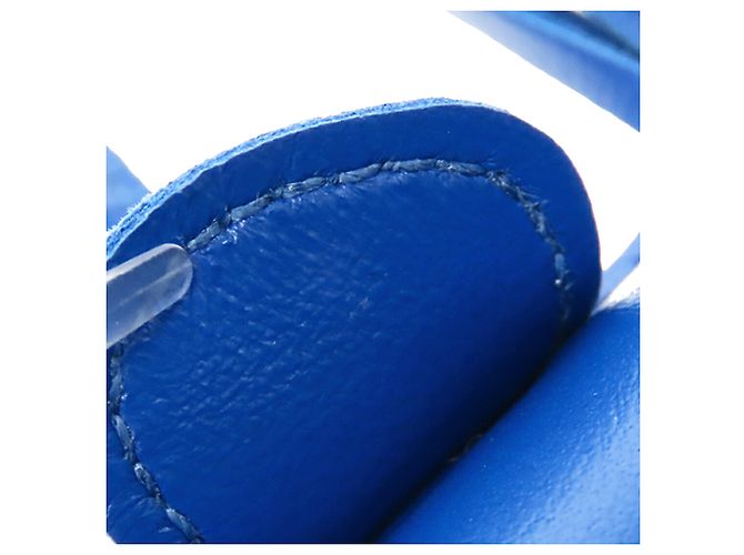 Charm per borsa Hermès Grigri Rodeo PM in pelle di agnello Milo blu - vista 3