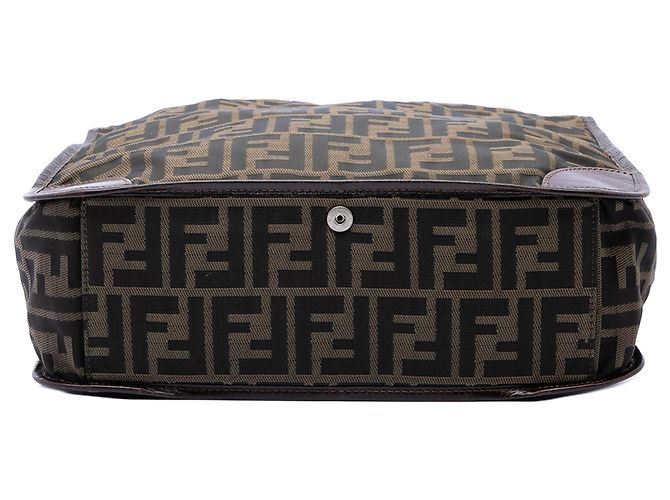Shopping Tote Fendi Zucca Canvas Marrone - vista 3