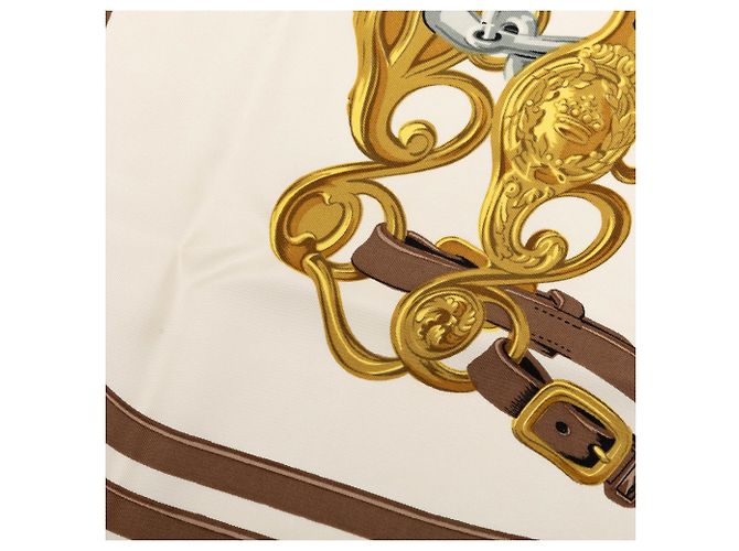 Foulard di seta Hermès Brides de Gala Marrone 90 - vista 4