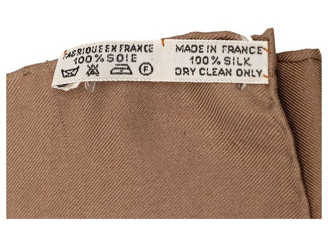 Foulard di seta Hermès Brides de Gala Marrone 90 - vista 7