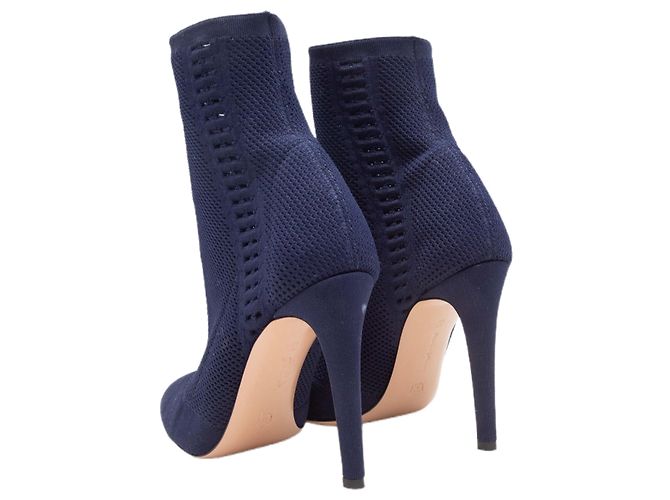 Gianvito Rossi Stretch Textiles Sock Boots in Navy Größe 37.5 Blau - Ansicht 4