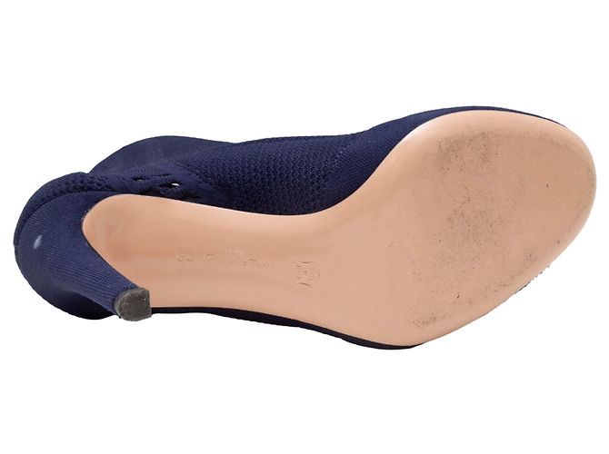 Gianvito Rossi Stretch Textiles Sock Boots in Navy Größe 37.5 Blau - Ansicht 5