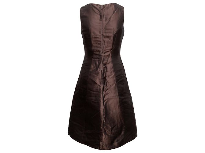 Vestido línea A sin mangas Prada marrón Talla US S Castaño - vista 3