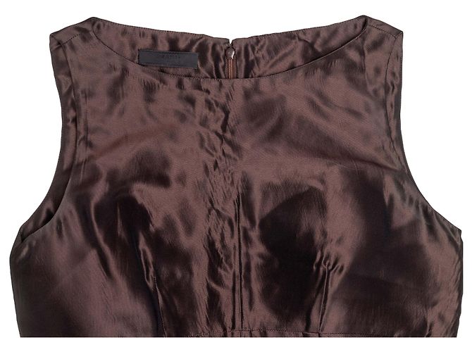 Vestido línea A sin mangas Prada marrón Talla US S Castaño - vista 4