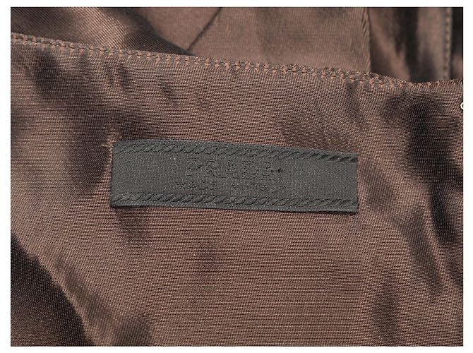 Vestido línea A sin mangas Prada marrón Talla US S Castaño - vista 5