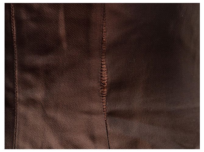 Vestido línea A sin mangas Prada marrón Talla US S Castaño - vista 6
