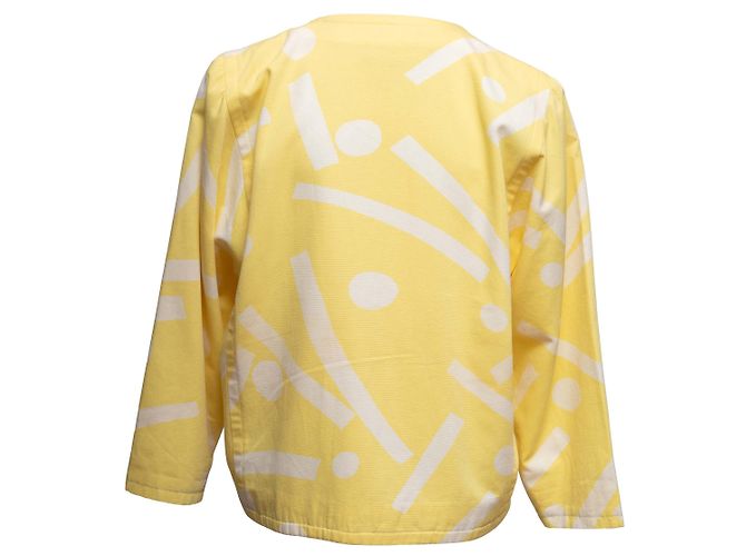 Set Giacca e Abito Stampati Courreges Giallo e Bianco Designer Taglia 0 - vista 9
