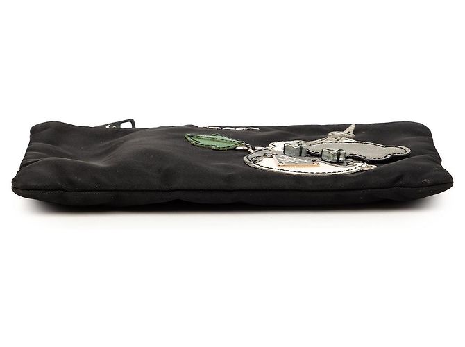Pouch Robot in Tessuto con rifiniture in Saffiano Prada nera Nero - vista 3
