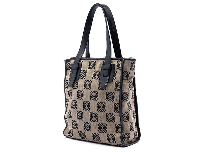 Tote bag LOEWE Anagram Canvas Beige - vista 2