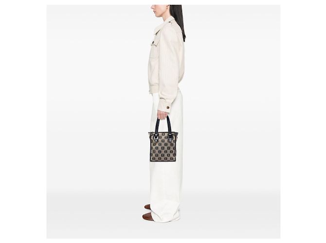 Tote bag LOEWE Anagram Canvas Beige - vista 8