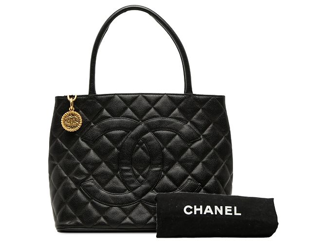 Tote Chanel Caviar Medallion Nera Nero - vista 7
