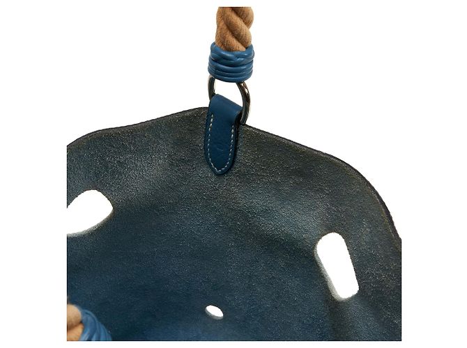 Hermès Clemence Mangeoire Bucket PM Blu - vista 9