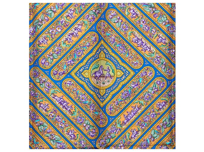 Hermès Qalamdan Seidentuch Grau 90 - Ansicht 2