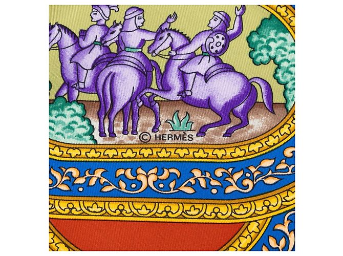 Hermès Qalamdan Seidentuch Grau 90 - Ansicht 5