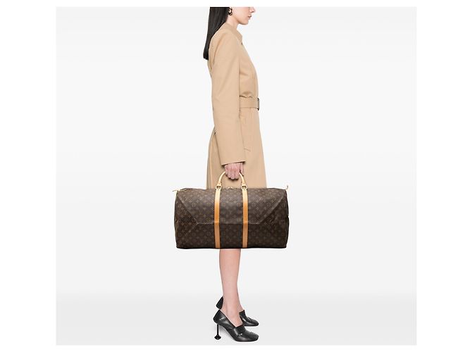 Borsa da viaggio Louis Vuitton Monogram Keepall 60 Marrone - vista 6