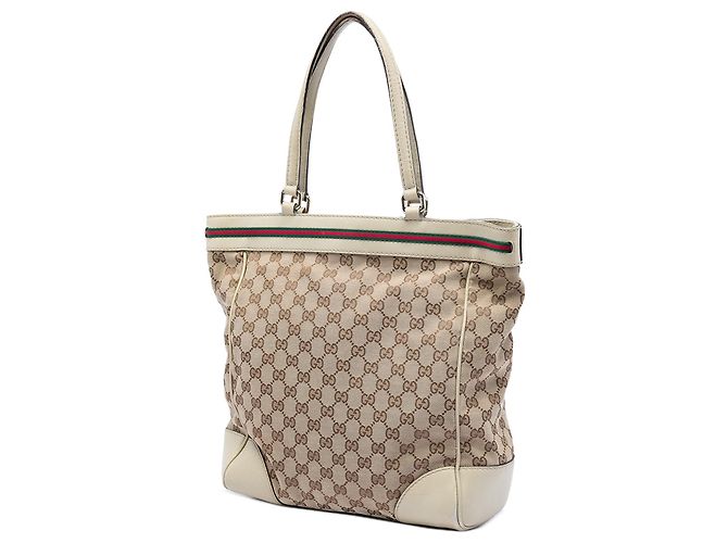 Tote Gucci GG Canvas Web Mayfair Beige - vista 2