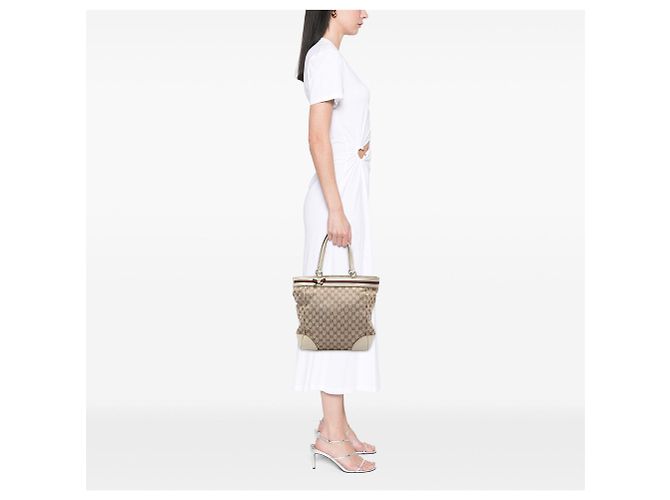 Tote Gucci GG Canvas Web Mayfair Beige - vista 5