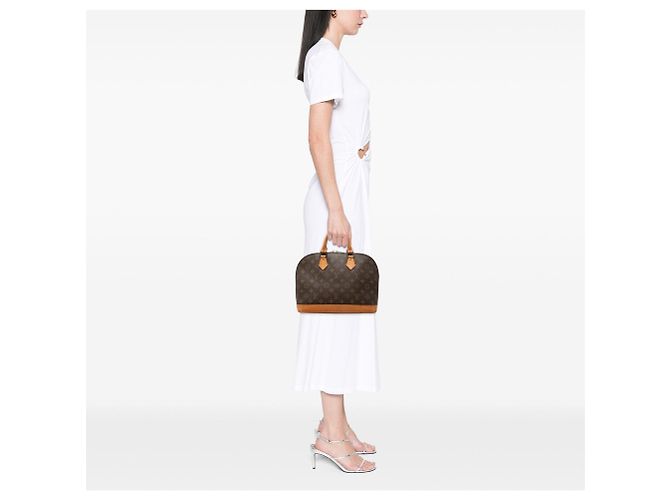 Borsa Louis Vuitton Monogram Alma PM Marrone - vista 6
