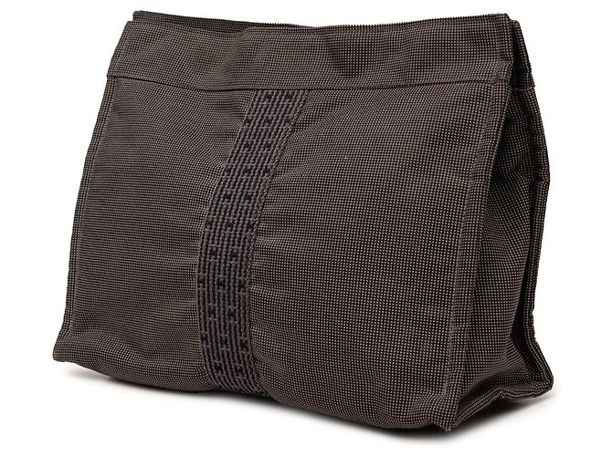 Clutch Herline Hermès de lona gris - vista 2