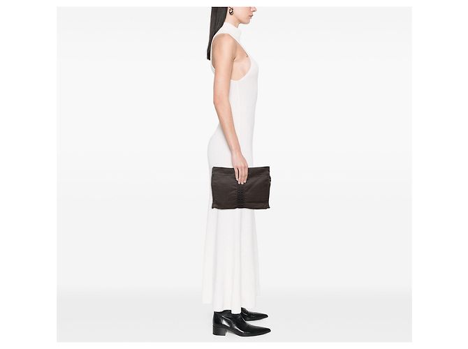 Clutch Herline Hermès de lona gris - vista 6