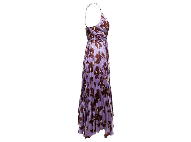 Jonathan Simkhai Kleid mit Blumenprint in Lila & Multicolor Größe US 2 - Ansicht 2