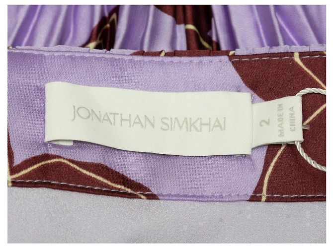 Jonathan Simkhai Kleid mit Blumenprint in Lila & Multicolor Größe US 2 - Ansicht 4