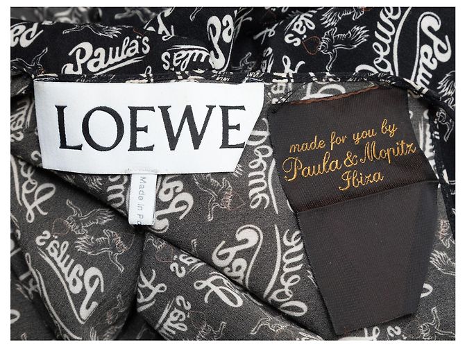 Loewe Paula's Logo ärmelloses Top Schwarz & Beige Größe EU 34 - Ansicht 4