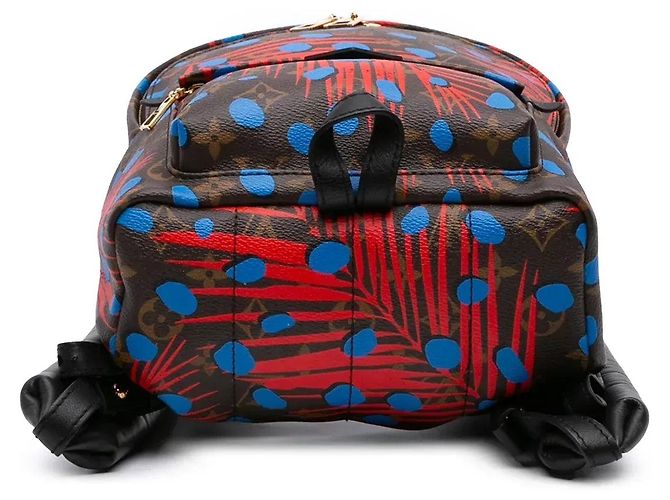 Zaino Louis Vuitton Monogram Jungle Dots Palm Springs PM Marrone - vista 3