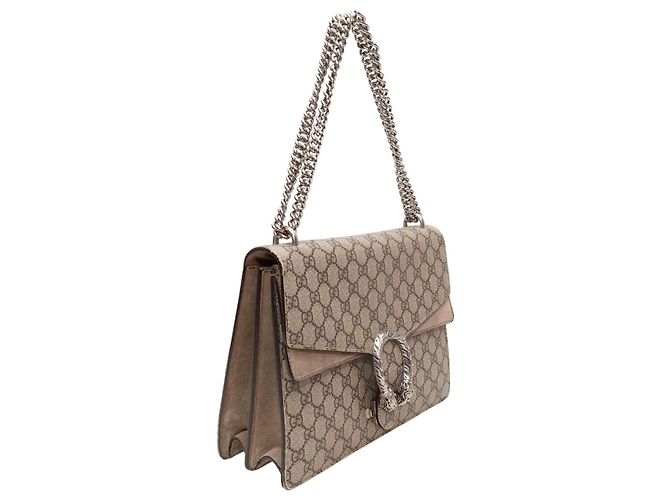 Borsa a patta Gucci Dionysus Medium Taupe Grigio - vista 2