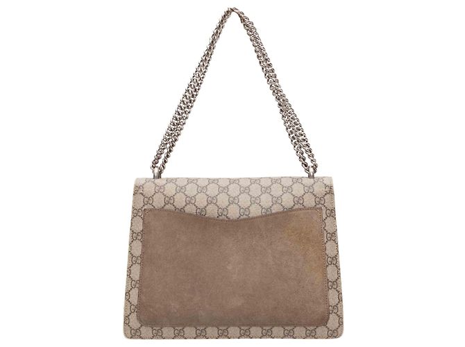 Borsa a patta Gucci Dionysus Medium Taupe Grigio - vista 3