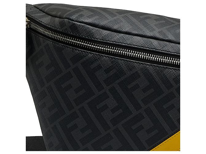 Borsa cintura diagonale Fendi Zucca FF 1974 nera Nero - vista 10