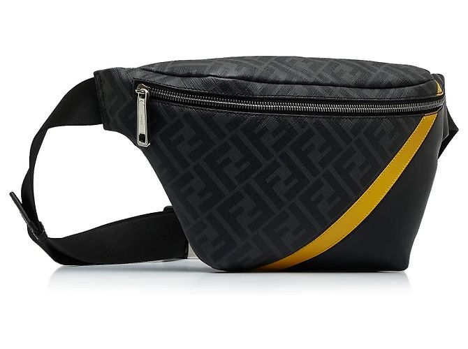 Borsa cintura diagonale Fendi Zucca FF 1974 nera Nero - vista 2