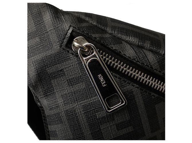 Borsa cintura diagonale Fendi Zucca FF 1974 nera Nero - vista 9