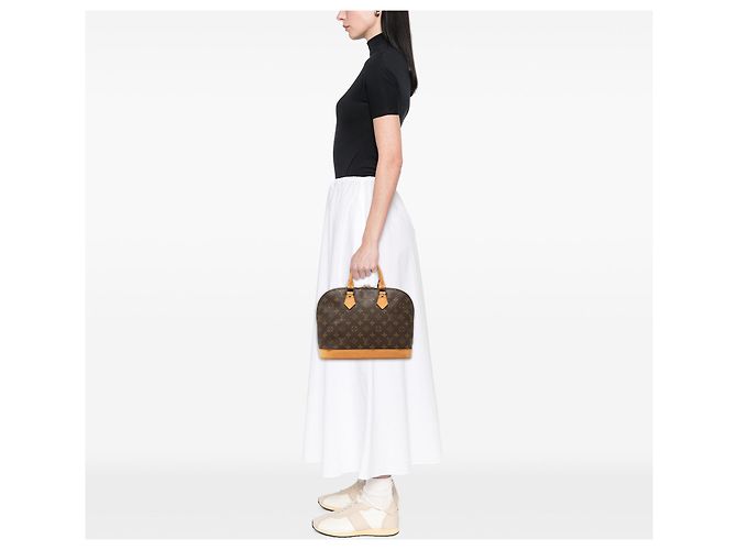 Borsa Louis Vuitton Monogram Alma PM Marrone - vista 7