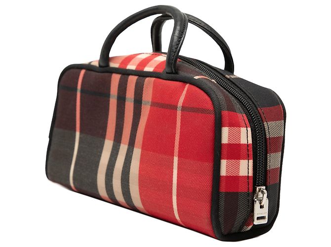 Borsa a mano Burberry Mini Exploded Check Canvas rossa Rosso - vista 2