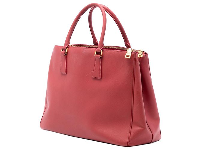 Borsa Prada Large Saffiano Lux Galleria Double Zip Rossa Rosso - vista 2