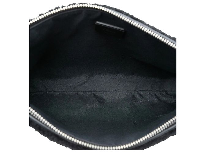 Borsa Clutch Fendi FF in shearling nera Nero - vista 4