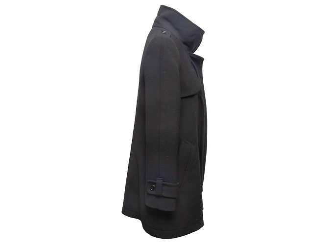 Black Dolce & Gabbana Virgin Wool Stand Collar Coat Size IT 40 - view 3
