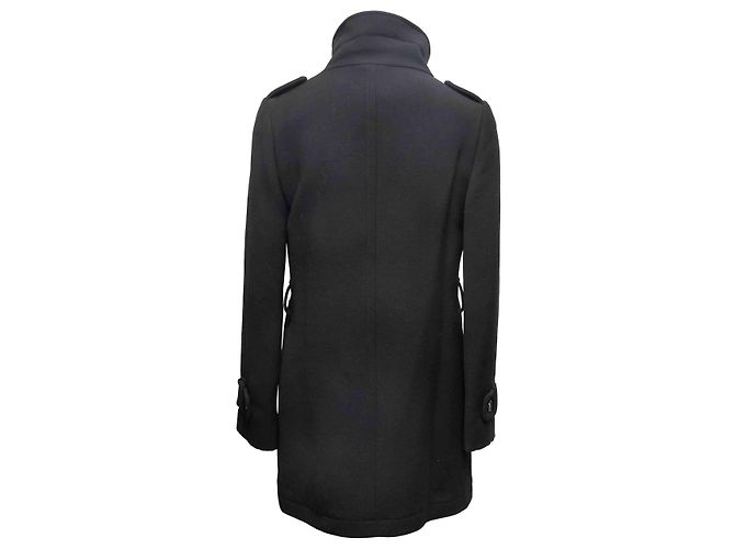 Black Dolce & Gabbana Virgin Wool Stand Collar Coat Size IT 40 - view 4