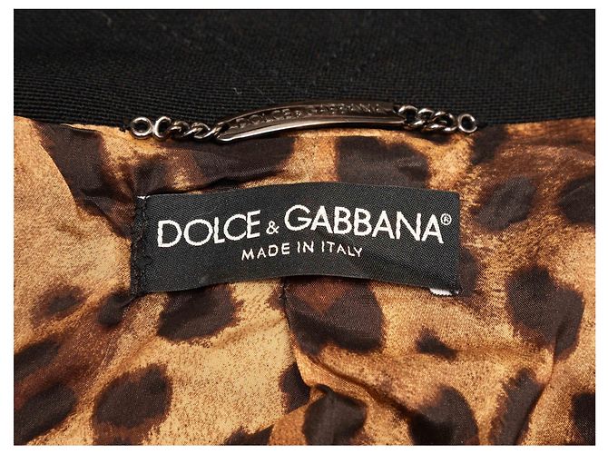Black Dolce & Gabbana Virgin Wool Stand Collar Coat Size IT 40 - view 5