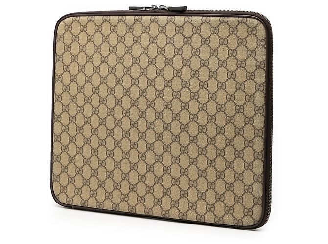 Custodia per laptop e pochette Gucci GG Supreme marrone - vista 2