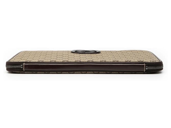 Custodia per laptop e pochette Gucci GG Supreme marrone - vista 3