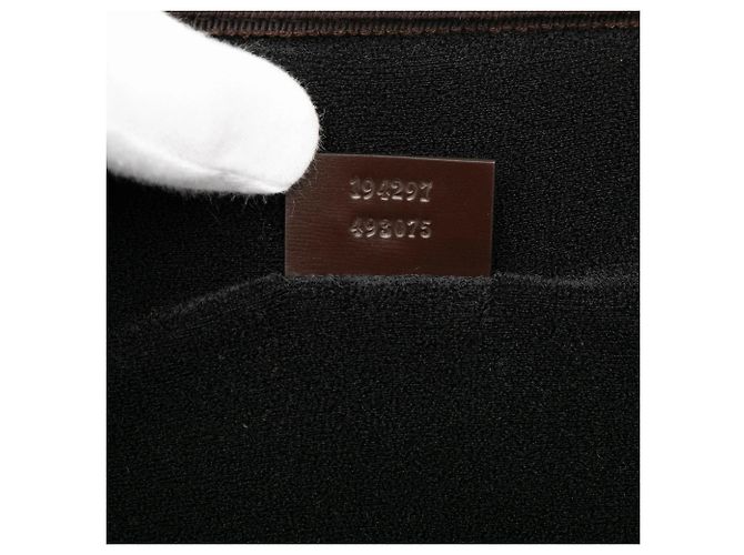 Custodia per laptop e pochette Gucci GG Supreme marrone - vista 6