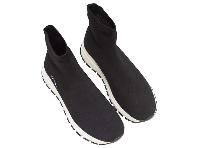 Prada High-Top Sock Sneaker in Schwarz Größe 37 - Ansicht 2