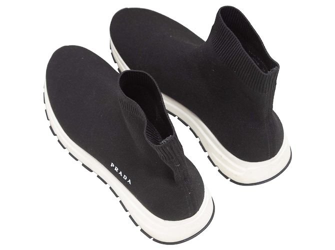 Prada High-Top Sock Sneaker in Schwarz Größe 37 - Ansicht 3