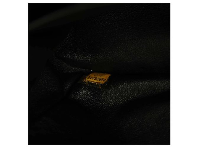 Borsa a tracolla Chanel Jumbo Classic Chevron Patent Double Flap Nera Nero - vista 6