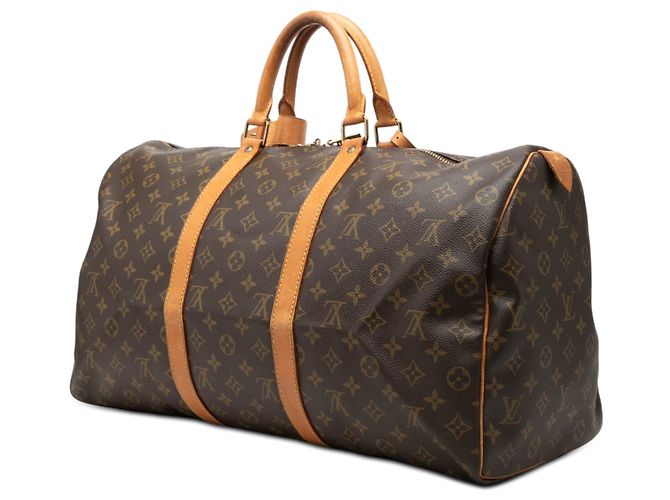 Borsa da viaggio Louis Vuitton Monogram Keepall 50 Marrone - vista 2