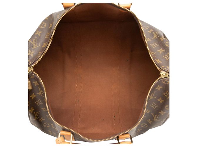 Borsa da viaggio Louis Vuitton Monogram Keepall 50 Marrone - vista 4